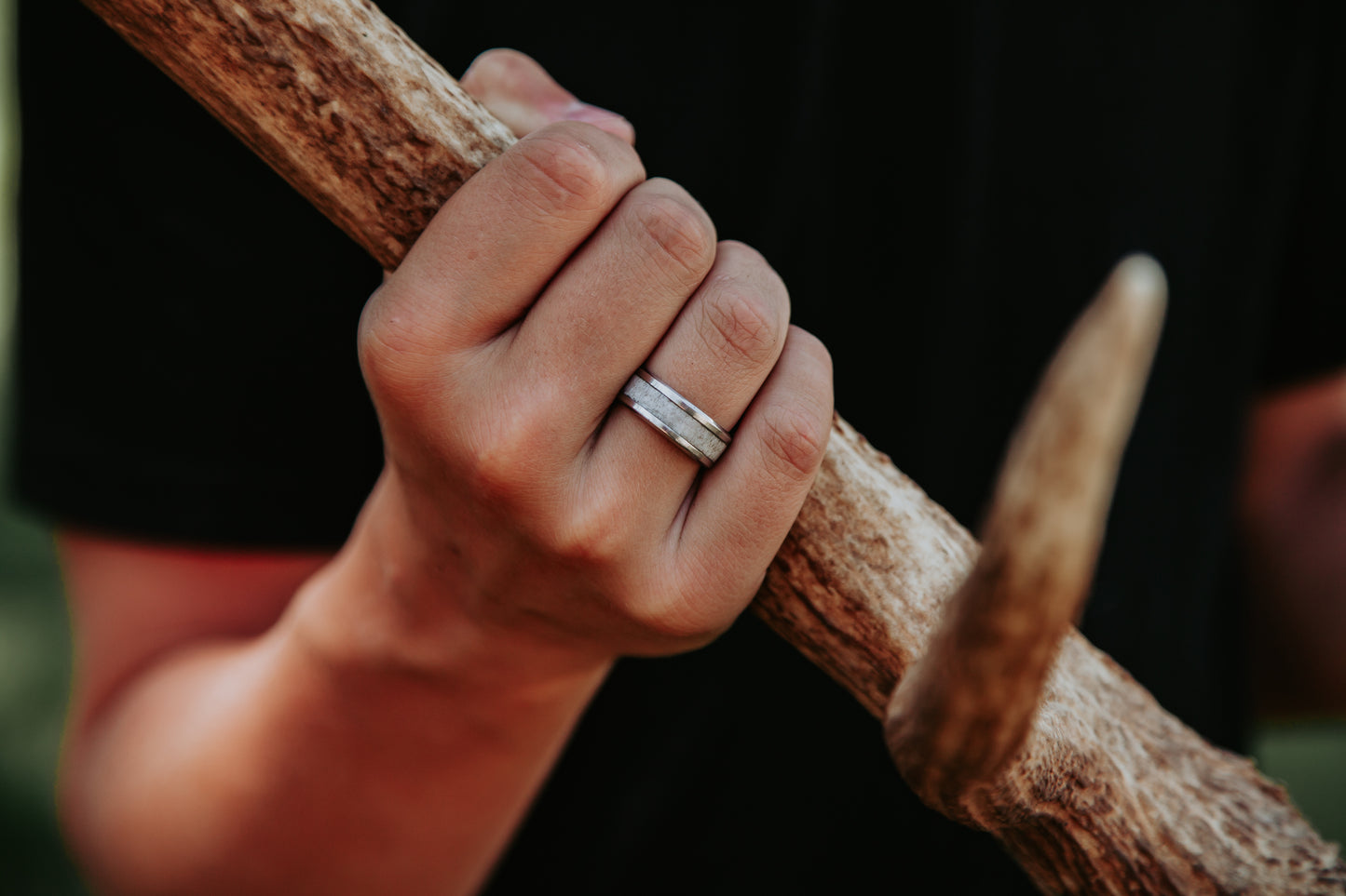 Stainless Antler Ring