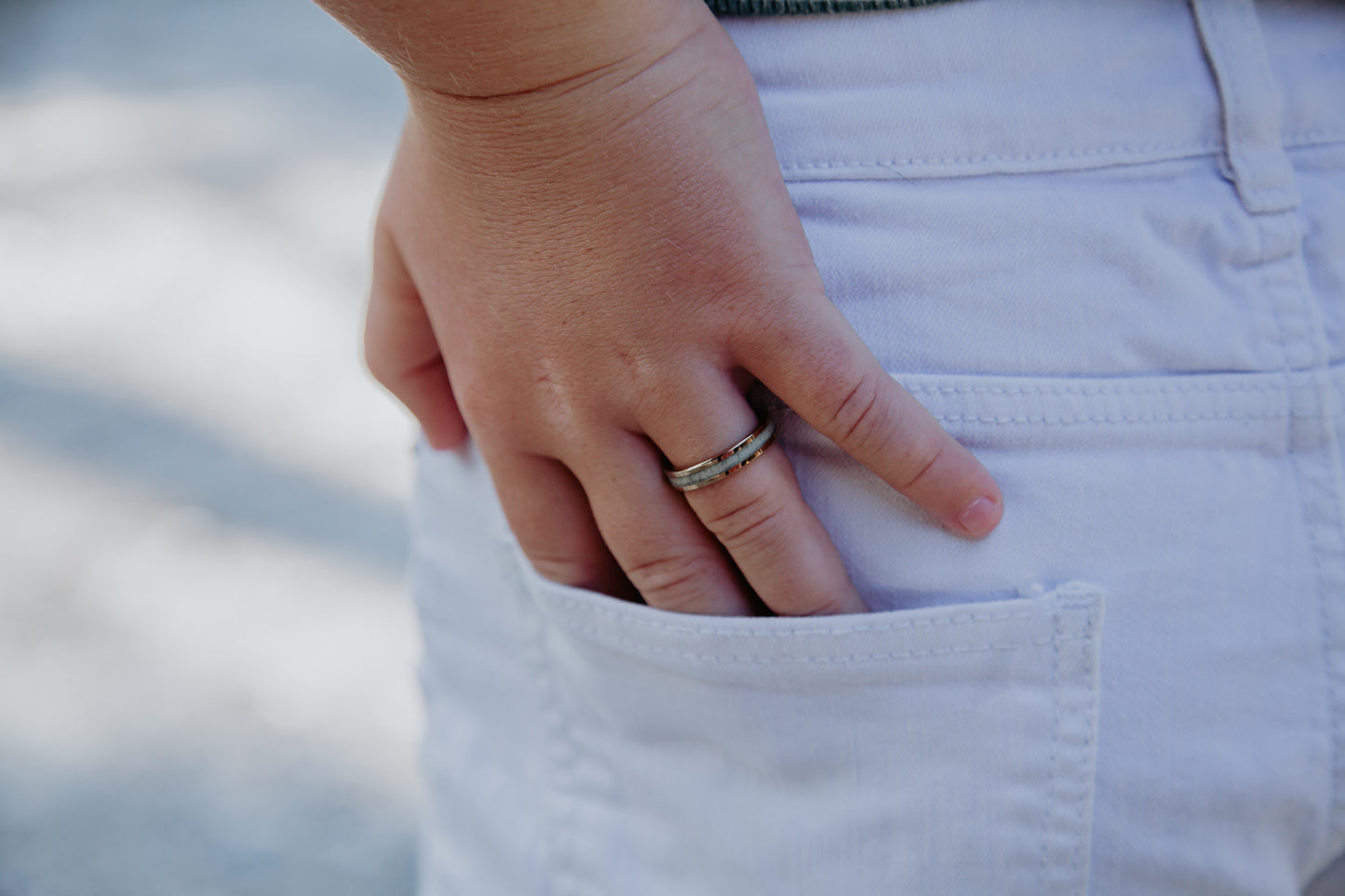 Rose Gold Plated Tungsten Antler Ring