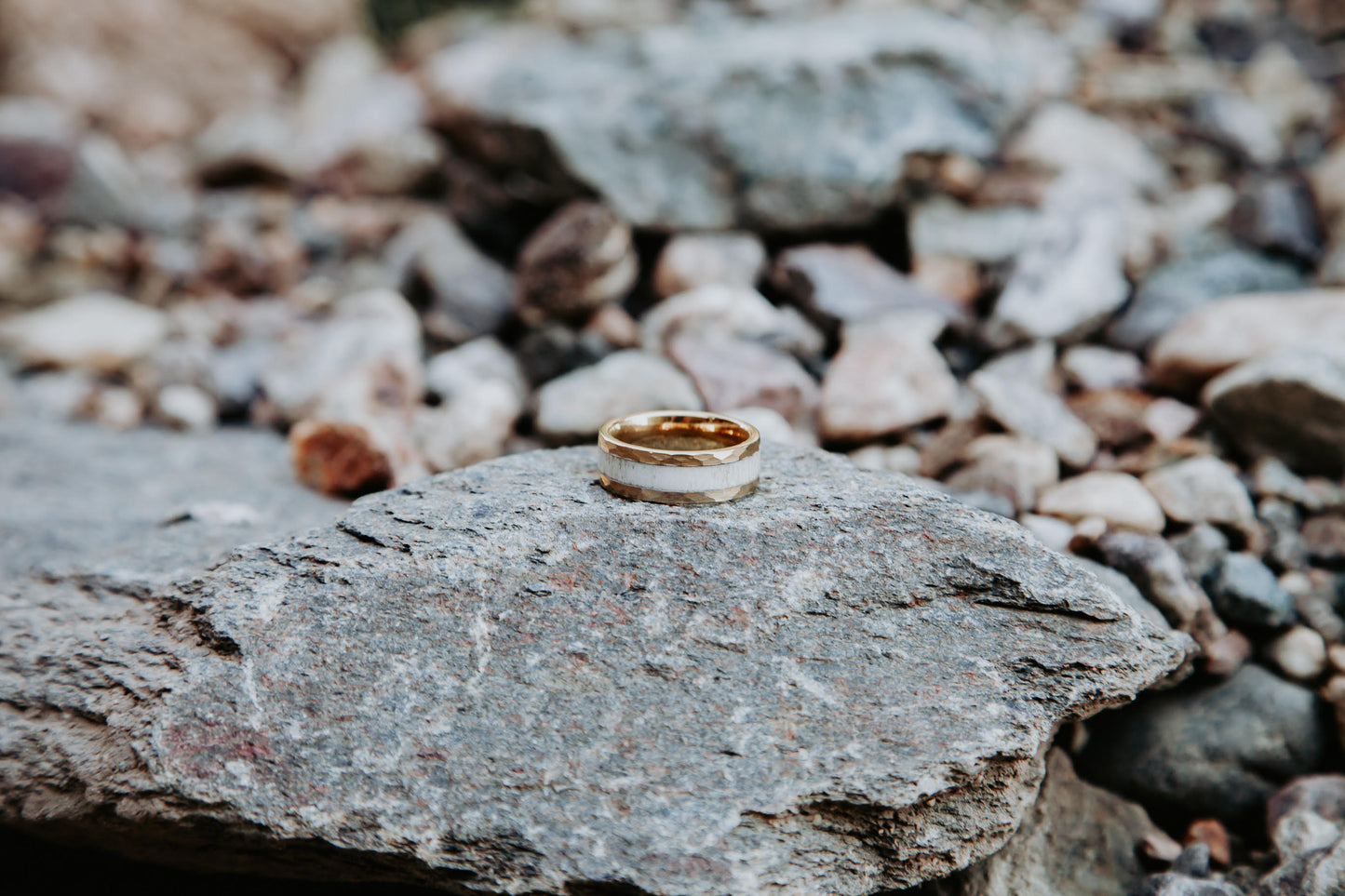 Hammered Gold Plated Tungsten