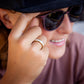 Gold Plated Tungsten Antler Ring