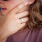 Gold Plated Tungsten Antler Ring