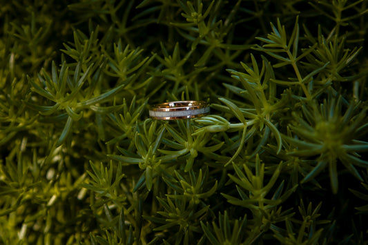Rose Gold Plated Tungsten Antler Ring