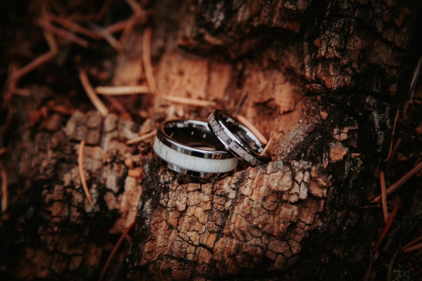 Tungsten Antler Ring