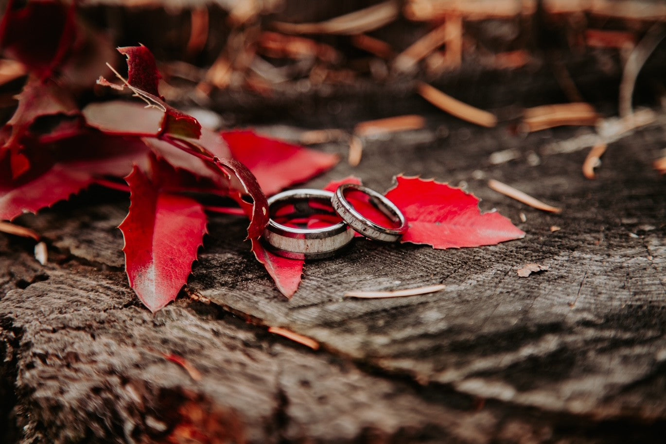 Tungsten Antler Ring
